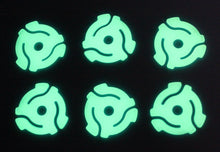 Load image into Gallery viewer, Glow in the Dark 45rpm Record Insert Adapters