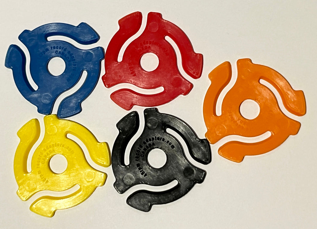 Assorted Color 45rpm Record Insert Adapters