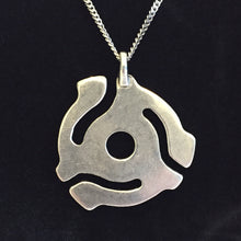 Load image into Gallery viewer, 45RPM RECORD ADAPTER PENDANT &amp; CURB CHAIN NECKLACE
