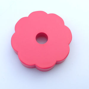 Red "Flower-Power" 45rpm Turntable Adapter